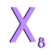 Dual_Letter_X.STL Fichier STL gratuit Pièces et support SCRABBBLE・Modèle imprimable en 3D à télécharger