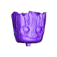 Head_slice.obj Baby Groot Vase 3D print model