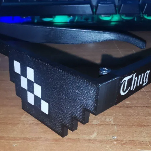 Thug Life Pixel Sunglasses – 3D Printed Meme Glasses Frame