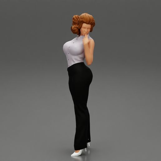 Sexy Secretary Girl Office Clothes Business 3D File for Cults