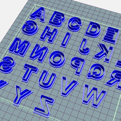 Sin título.png Fichier STL Alphabet - Alphabet - Alphabet Alphabet - Cutter・Modèle à télécharger et à imprimer en 3D