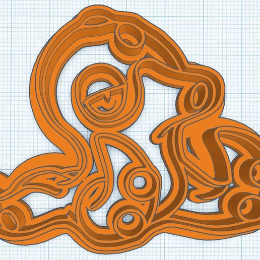 Octillery Cookie Cutter 3D model