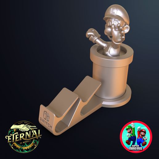 Luigi-Switch-Controller-Holder-1-and-2-Controllers-Mario-Bros-Eternal-Render-4.jpg LUIGI SWITCH CONTROLLER HOLDER - 1 & 2 CONTROLLERS - MARIO BROS - ETERNAL