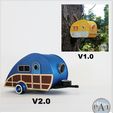 004.jpg STL file Cute Caravan Birdhouse 2.0!!! Woody!・3D printer design to download