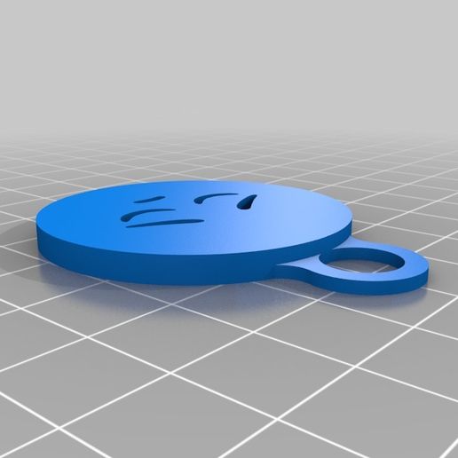 Emoji Sad keychain 3D model