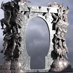 untitled.2355.png OBJ file Dantes Inferno Archway 8・3D printable design to download