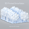 SF_Renders.png 3D Snowflake Set of 24  STL Files for 3d Printing DiY Printable Сhristmas Décor Model Christmas Snowflake STL 3D File