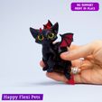 14.jpg Malacoda the demonic cat - articulated toy (STL + 3MF)  v2024 (updated)