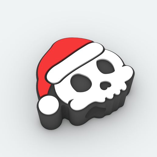 Straw Topper christmas skeleton Fits Standard & Stanley Straws | STL, 3MF pre-painted - 3D model önizlemesi