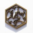 3-hares-on-paper-3-Small-image.jpg Archivo STL Placa mural de las Tres Liebres・Modelo de impresora 3D para descargar
