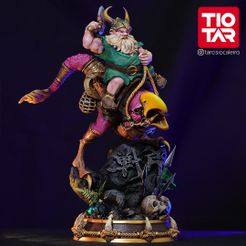 Golden-Axe-01.jpg STL file Golden Axe Fanart - Gilius Thunderhead on Chickenleg・3D printable design to download