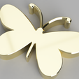 gold-butt.png 3MF 3D Print Butterfly 21,8cm x 14,8cm with Mold Housing for silicone mold making