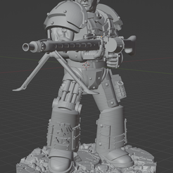 Custom-marine-Front.png Free STL file Rambo Guardy・3D printing idea to download