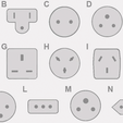 3.png Plug socket cover, all types A, B, C, D, E, F, G, H, I, J, K, L, M, N