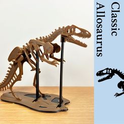 Classic Allosaurus Free STL file [3Dino Puzzle] Classic Style Allosaurus・3D printing idea to download