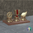 Tirupati-Balaji-Tirumala-Venkateshwara-swamy-tilak-3d-logo-emblem-1.png-7.png Elegante Tirupati Balaji Símbolo Sagrado Set | Chakra Tilak Shankh Emblema Trio | Vaishnav Hindu Decor | Dashboard Car Emblem Temple STL | 8" / 203 Mm