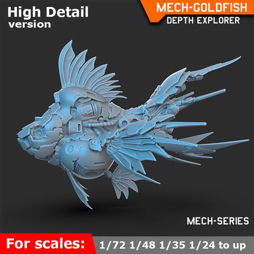 🤖 MECH-GOLDFISH・ STL File for 3D printing・Cults
