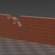 ! hl nh au } ae un Brick wall / Damaged brick wall + debris (battlefield accessory for tabletop)