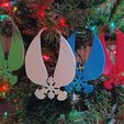 20231109_163250_HDR.jpg Reindeer Caribou hoof print ornament for Christmas Tree
