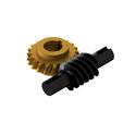 CD55İ5WSGK1.jpg Worm Gear - Center D. 55 mm - Ratio 5 & 10 - Worm with Shaft