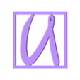 N.stl STL file Disney alphabet style decoration scrabble・3D print design to download