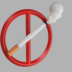 1.png Free STL file No smoking sign・Template to download and 3D print