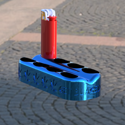 Bic Lighter Case Keychain - Four Vibes to Print by Grandpa 3DPrints, Download free STL model
