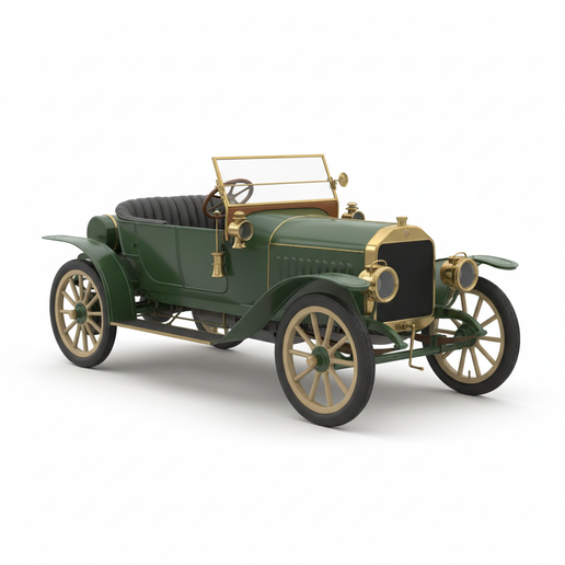 Darracq 8HP jeep style STL, 1:24 car STL, car scale model, car statue STL, body kit car STL, 1920s car STL, car model kit STL, 2000s tuner car STL, easy to print car, garage diorama car STL, French rally car STL, car trophy STL, hatchback STL, 1980s sport