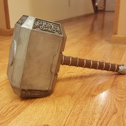 mjolnir4.jpg Free STL file Life Size Thor's Hammer (Mjolnir)・3D printing template to download