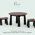 Teahouse-Table-Set-Miniature-Furnitures-2.png Teahouse Table and Chair Set Miniature Furniture, Teahouse Dollhouse Furniture, Oriental Asian Miniature Furniture