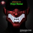 Ninja_Kamui_Mask_3D_Print_Model_STL_File_01.jpg Ninja Kamui Mask - Higan Oni Samurai Cosplay