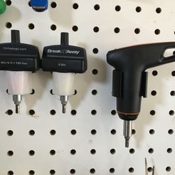 2018-03-19_16.02.57.jpg Free STL file Pegboard mount for Specialized fixed torque wrench・Template to download and 3D print