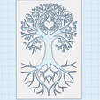 tree-of-life-stencil-heart.png Tree of Life stencil, printable Sacred Tree decoration, spiritual wall art decor