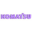 komatsu logo_stl.stl komatsu logo