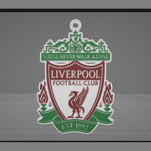 📛 Premier League Liverpool keychan badge printable and renderable・ 3D ...