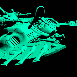 render.png Free STL file Poncey Space Elf Troop Transport・Template to download and 3D print