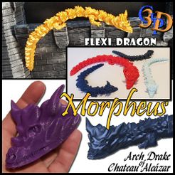 Morpheus-Dragon-IMG2.jpg STL-Datei Flexi Drache Morpheus von Chateau Alcazar Schloss Drake Artikulierende Print-In-Place・Modell zum Herunterladen und 3D-Drucken