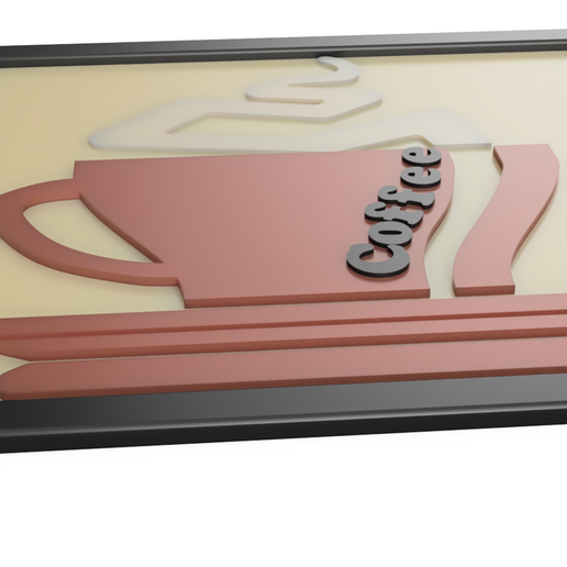 Steaming-cup-of-coffee-different-colours-different-layer-heights3.png Archivo STL gratis Taza de café humeante Decoración de pared・Modelo imprimible en 3D para descargar, LayersnLines