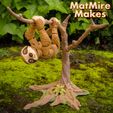 SlothOutside-1b-copy.jpg Sloth plus Tree display, Articulated fidget figure, 3mf included