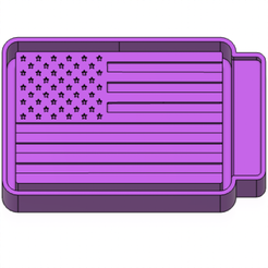 us-flag-3.png Файл STL Флаг США ФРЕШИРОВАННАЯ МОЛЬДА - коробка с силиконовой молью・3D модель для печати скачать