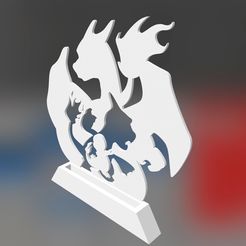 F6D31A22-994E-4B16-B1D9-F44A1DE31D42_1_105_c.jpeg STL file Charizard Themed Pokemon TCG card holder PSA・3D printing design to download