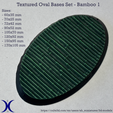 Oval_bases_Bamboo001A_promo.png Juego de Bases Ovaladas - Bambú 1 Textura (60-170MM) | Perfectas para Wargames de Mesa y Juegos de Rol