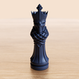 3Pieces-V4.png Skeletal Monarch: 3D Printable Chess King with Skull Face