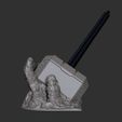 02_mjolnir_zbrush.jpg STL file Pen Holder Mjolnir (Wacom Huion)・Model to download and 3D print