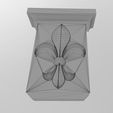 wf1.jpg Neoclassical Lys flower corbel and bracket 3D print model
