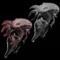 ax.jpg Axolotl Figurine de collection impression 3d
