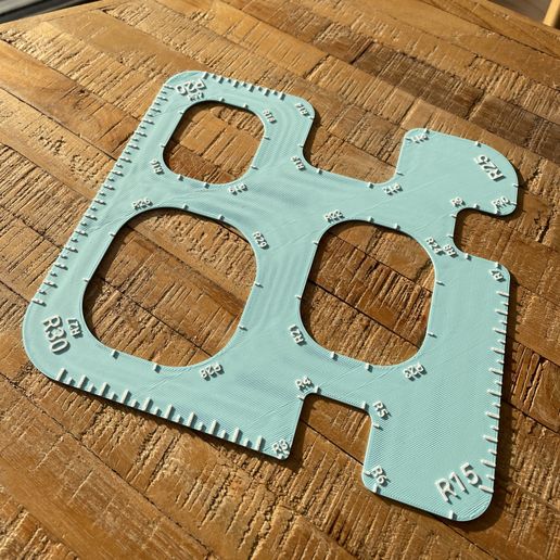 📏 Radius ruler #3・ STL File for 3D printing and CNC machining - Laser ...