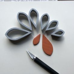 IMG_3891.jpg STL file Large set of leaf shape cutters - tapered edge・3D printing design to download, horsebytes