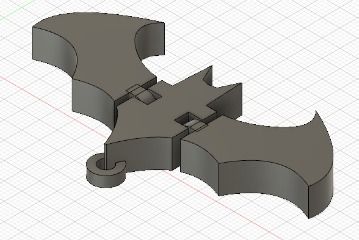 🦇 Articulated Bat Key Ring・ GCODE File for 3D printing・Cults
