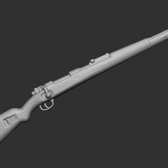 1.png STL file Kar98k German WW2 Rifle・Template to download and 3D print